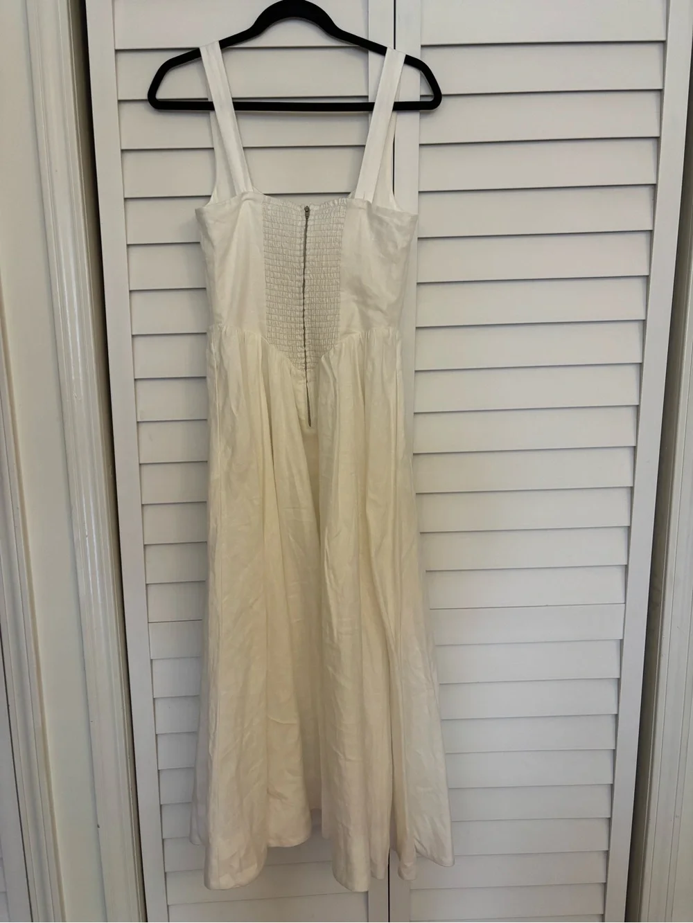 Reformation Balia Linen White Scoop-Neck Midi Dress - Picture 5 of 6